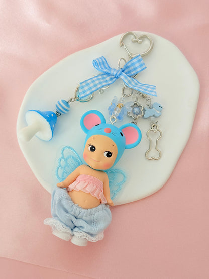 Sonny Angel- Animal Series Ver.2 - Keychain- Mouse- Authentic