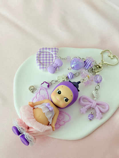 Sonny Angel- Veggie Series - Keychain- EGGPLANT- Authentic