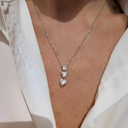 Cuore Trilogy-Necklace-Triple Heart Pendant