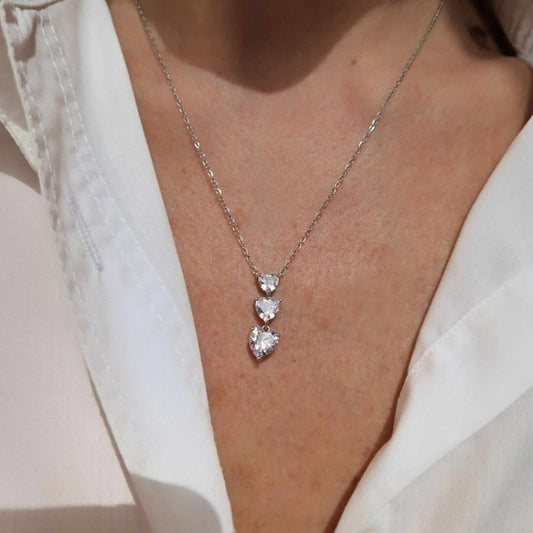 Cuore Trilogy-Necklace-Triple Heart Pendant