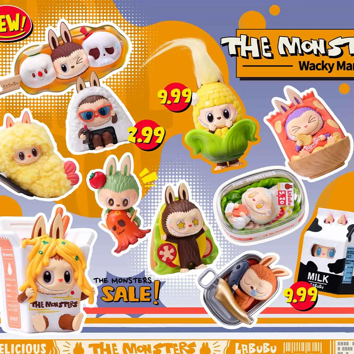 THE MONSTERS Wacky Mart Series Figures- ( Whole Set)